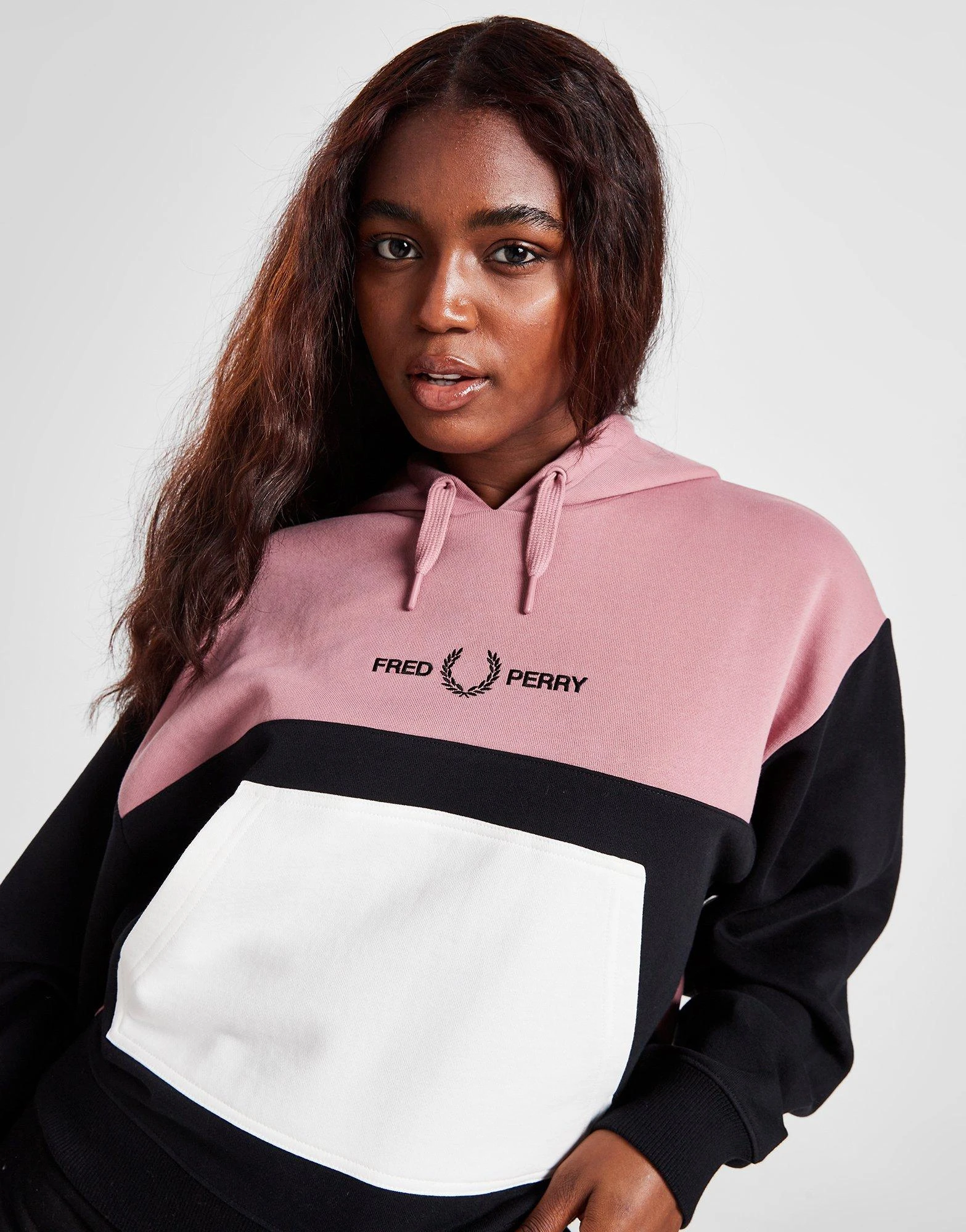 Fred Perry Colour Block Overhead Hoodie - Billede 2