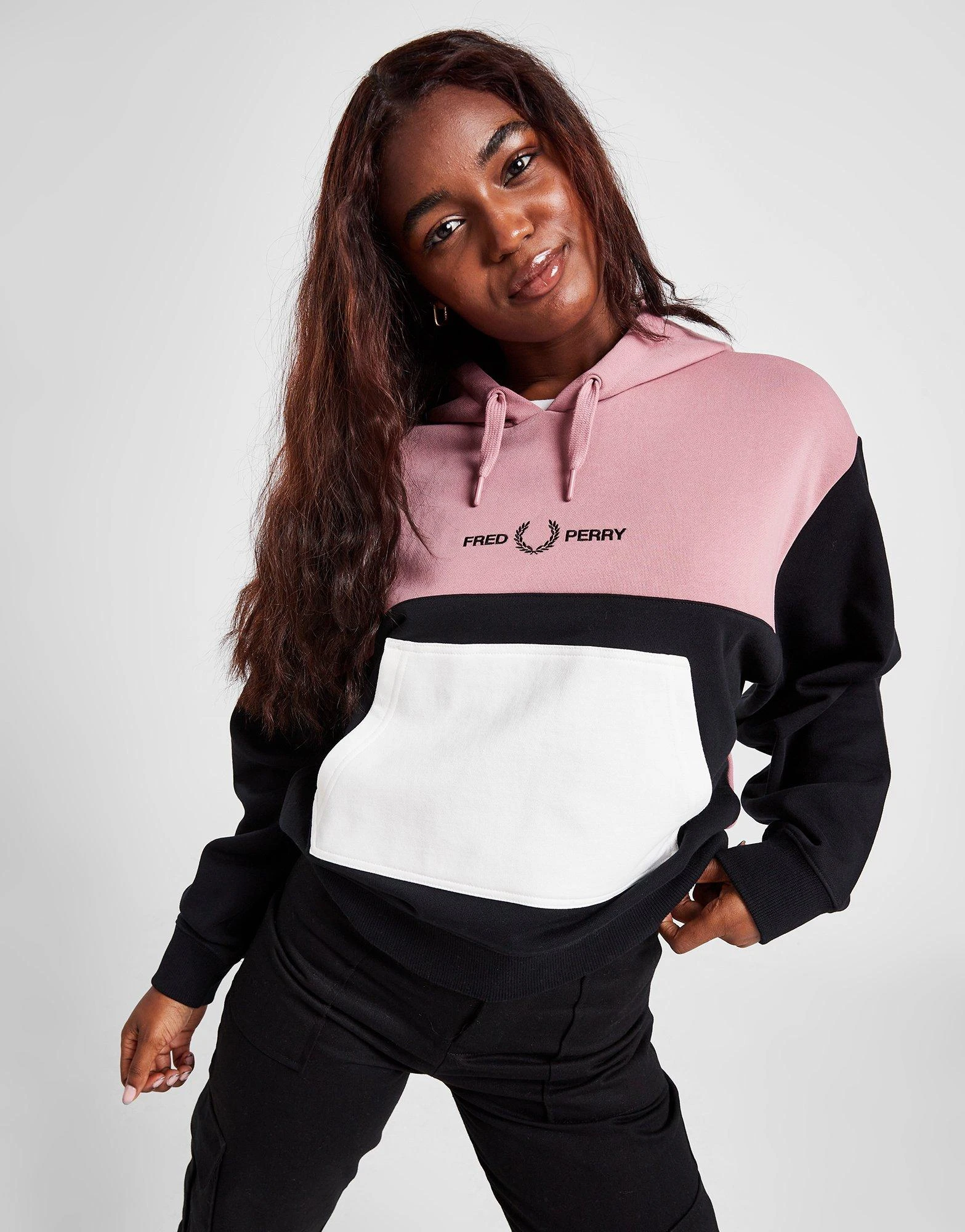 Fred Perry Colour Block Overhead Hoodie - Billede 4