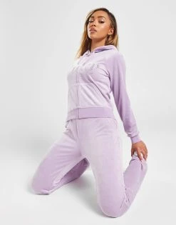 JUICY COUTURE Diamante Velour Track Pants