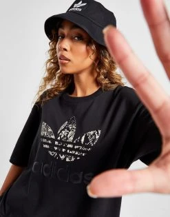 Adidas Originals Snake Print Crop T-Shirt