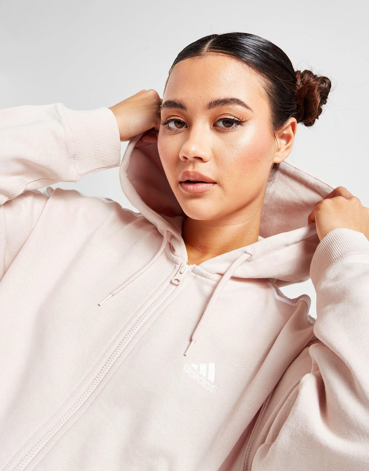 Adidas Badge Of Sport 3-Stripes Full Zip Hoodie Dame - Billede 4