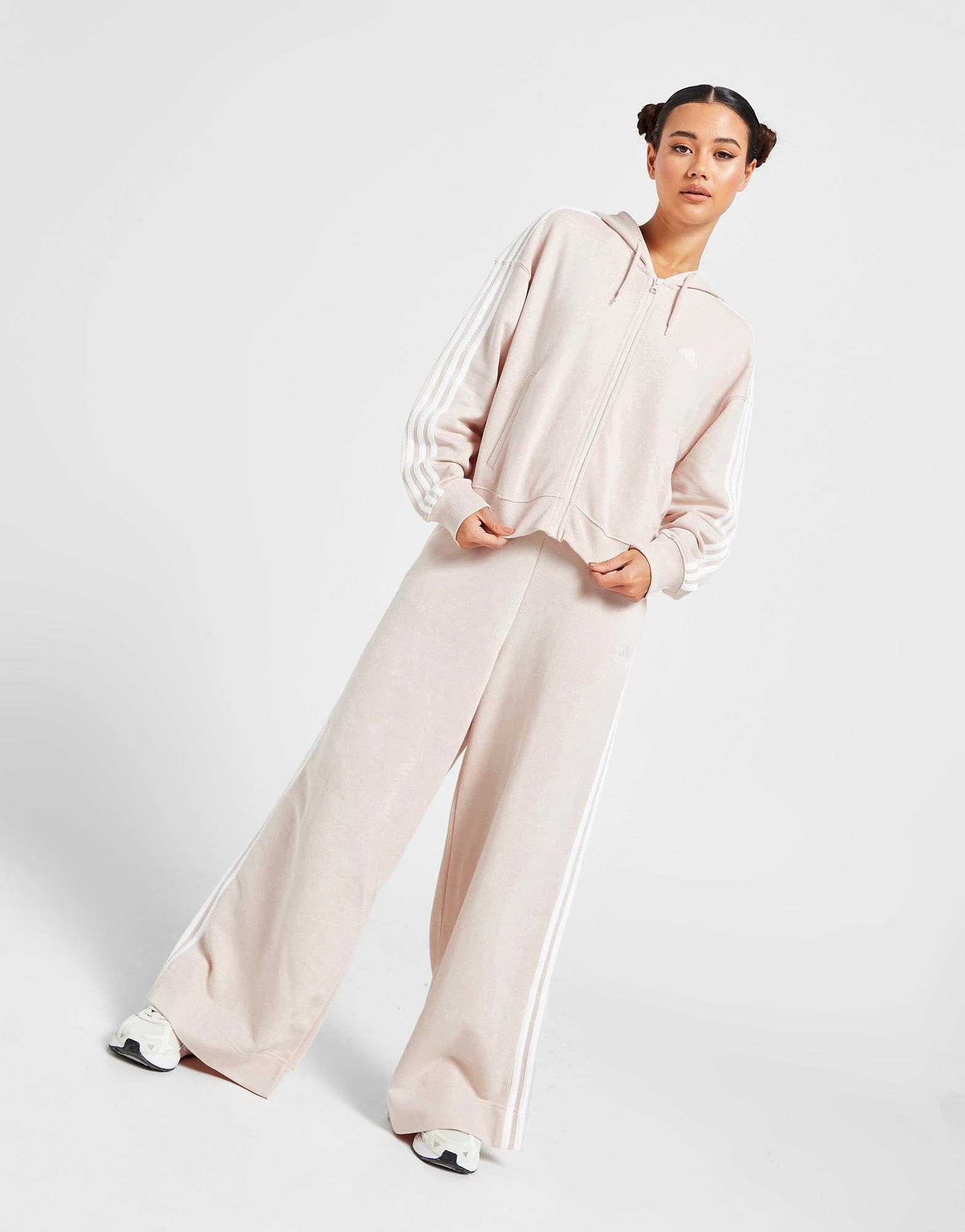 Adidas Badge Of Sport 3-Stripes Full Zip Hoodie Dame - Billede 5