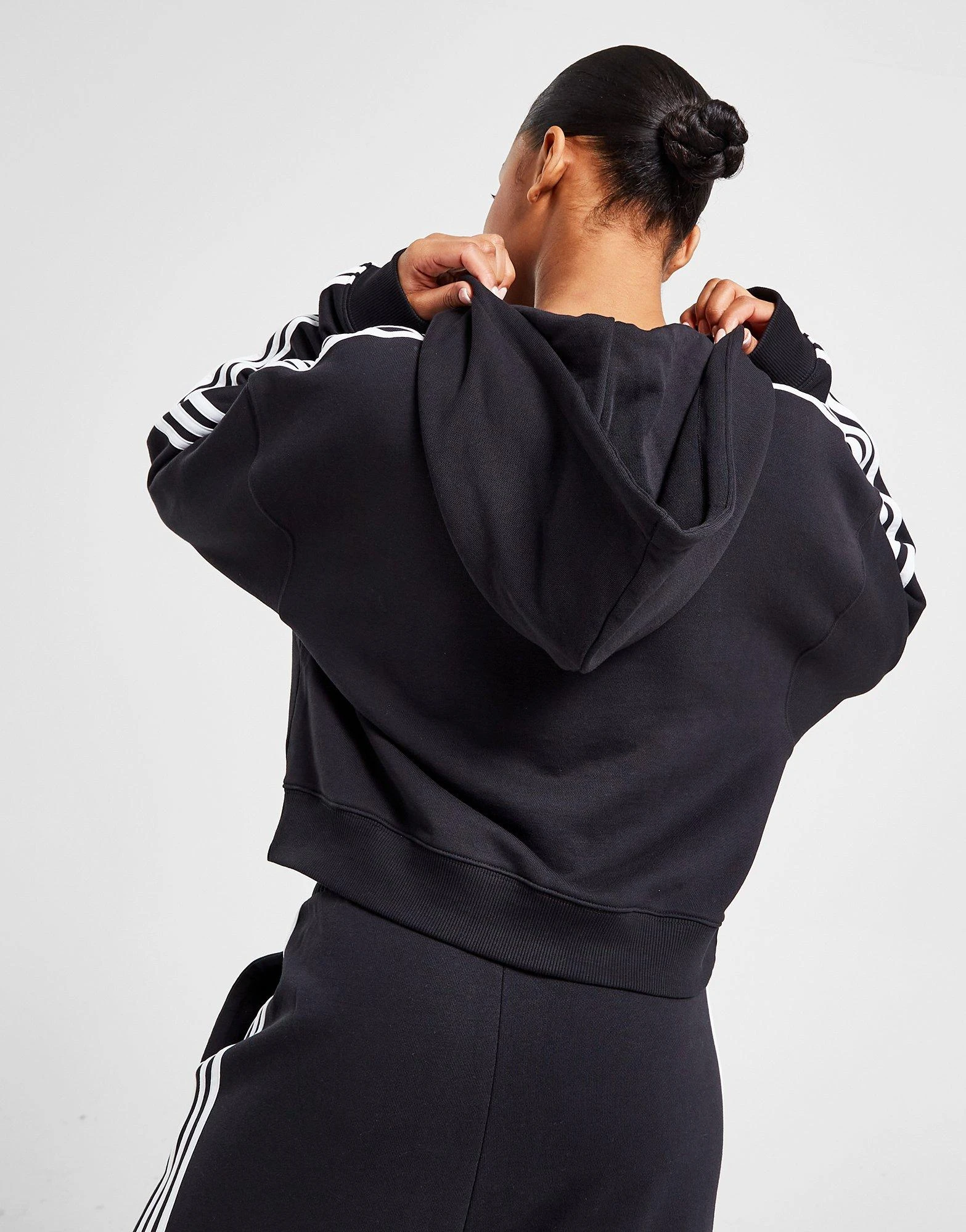 Adidas Badge Of Sport 3-Stripes Full Zip Hoodie Dame - Billede 3