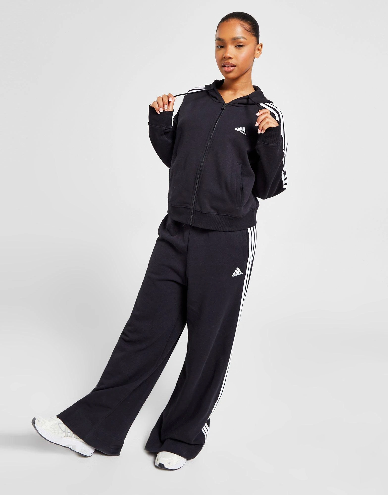 Adidas Badge Of Sport 3-Stripes Full Zip Hoodie Dame - Billede 5